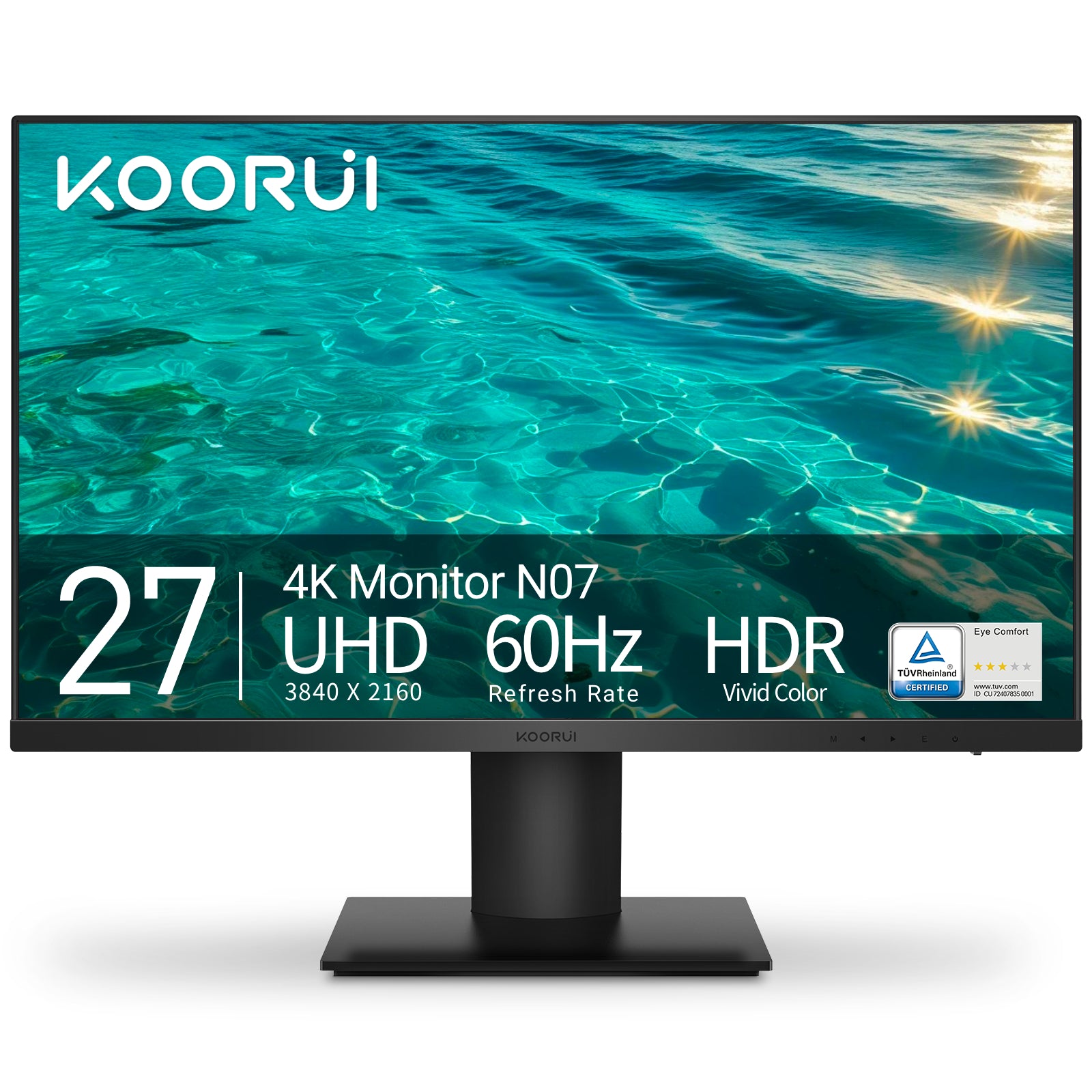 a*a様 KOORUI N07 27インチ 4K IPSモニター 本体 Koorui 27 Inch 4K UHD IPS Monitor with HDR10 & Wide Color Gamut