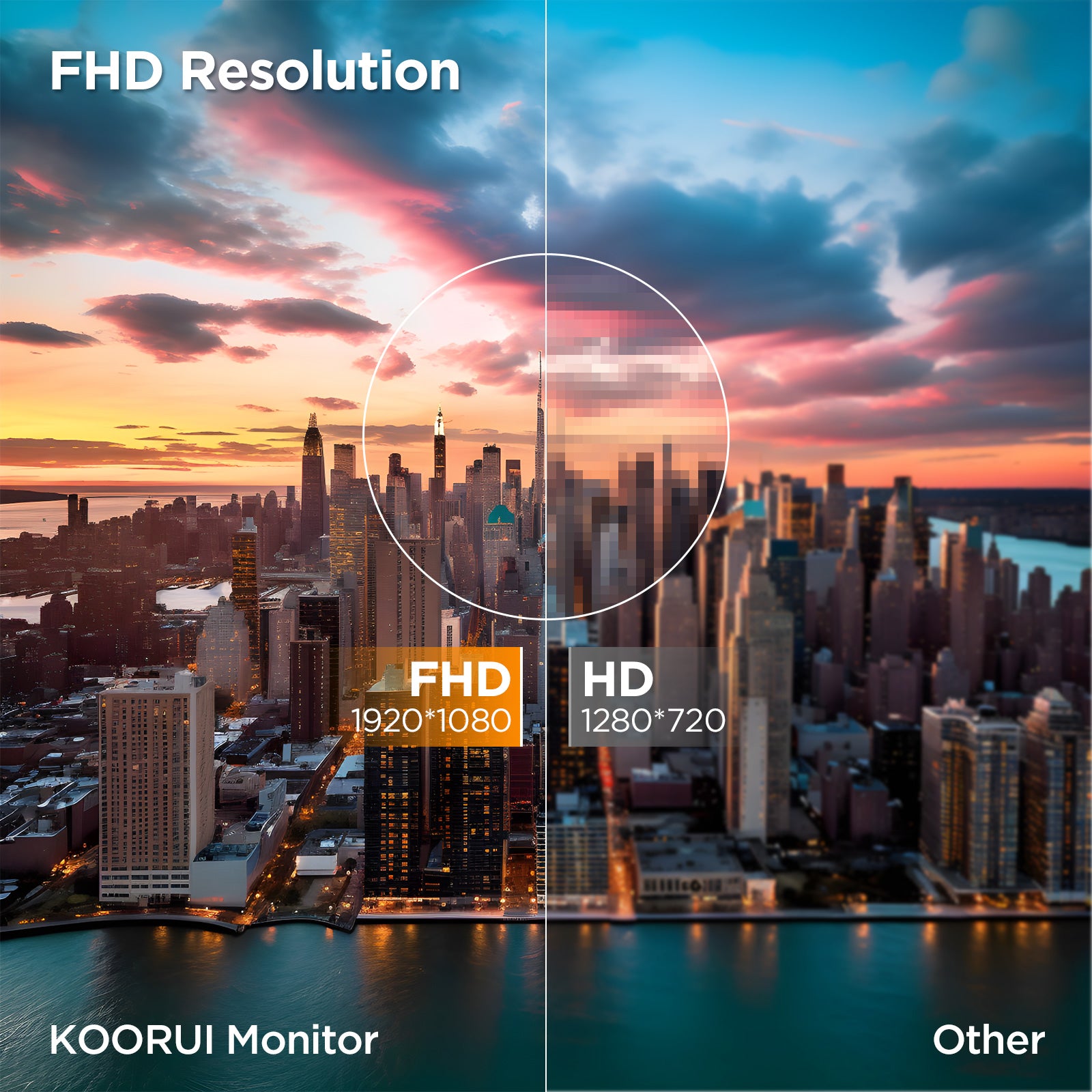 KOORUI 24 inch Curved Computer Monitor, FHD 100Hz VA 1500R PC Screen 24N5CA