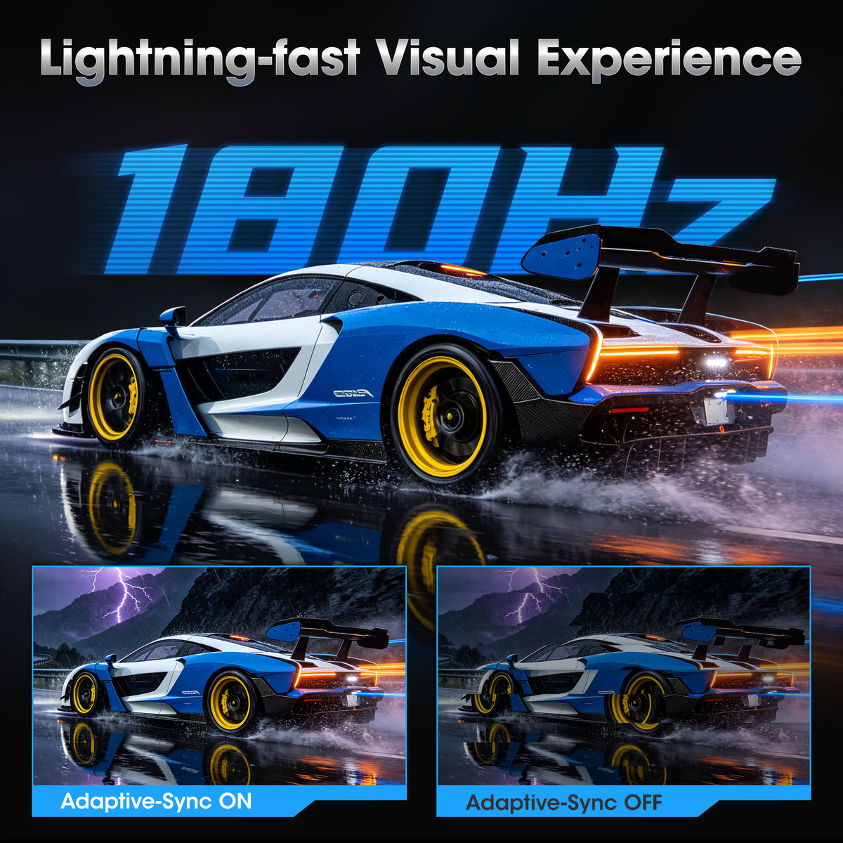 KOORUI 24 inch 1080p Curved Gaming Monitor, 180Hz FHD Computer Monitor, 1ms Adaptive-Sync, 24E6CA