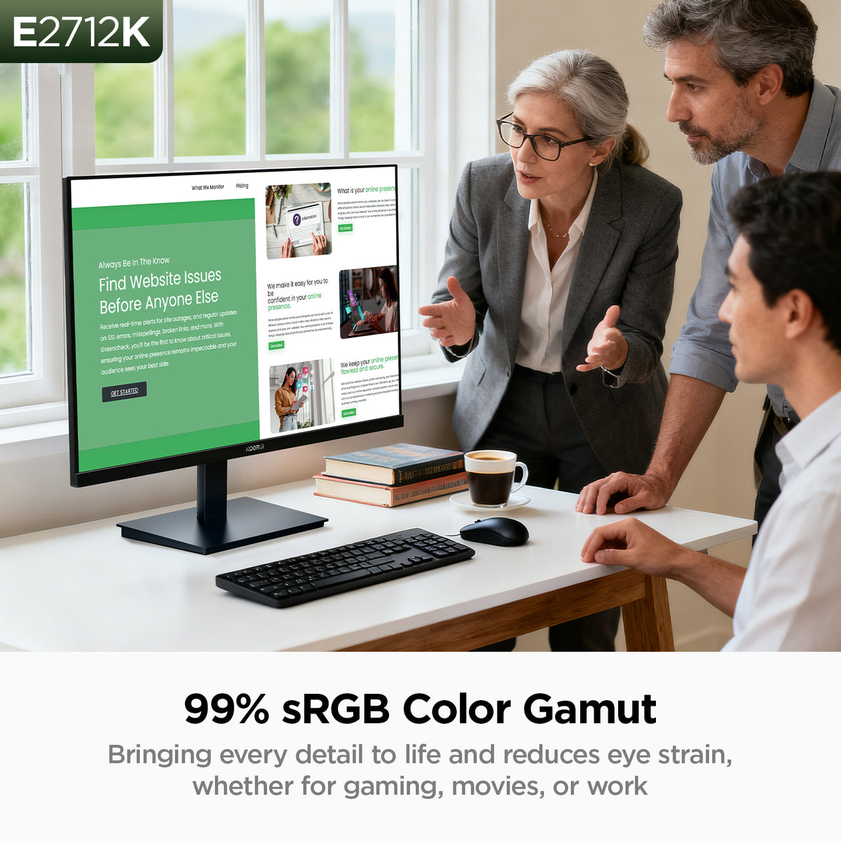 KOORUI 27 Inch Computer Monitor 144Hz FHD 1080p VA Display for Work & Play E2712K