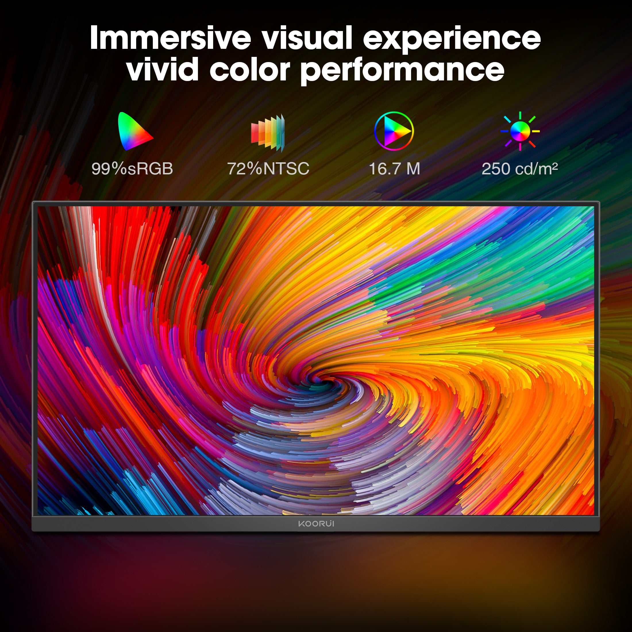KOORUI 22" FHD 120 Hz Computer Monitor, 1080p PC Monitor with Adaptive-Sync, New