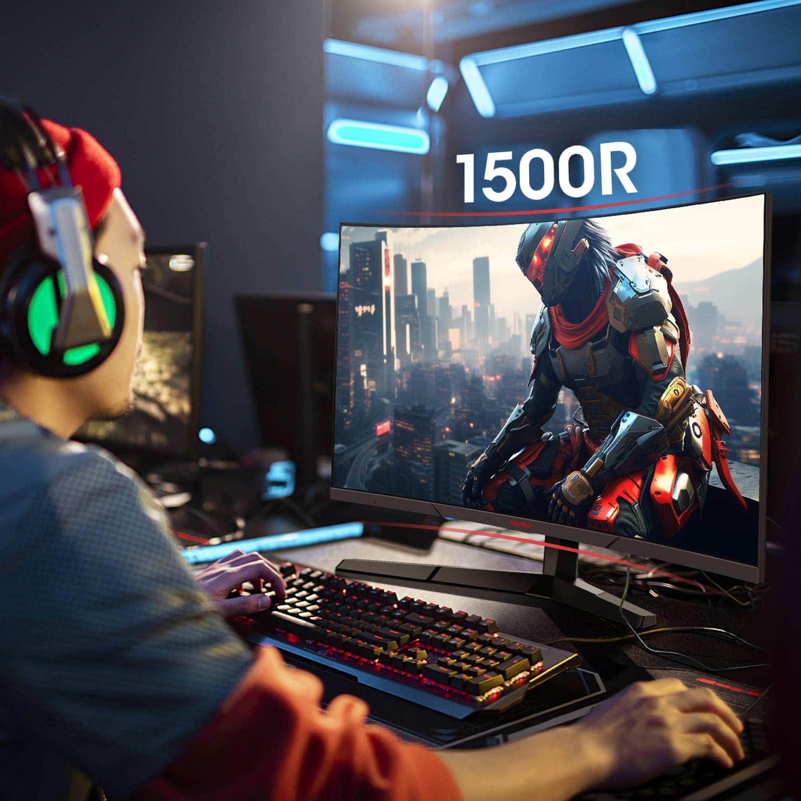 KOORUI 27E6CA 27-inch VA FHD 180Hz Curved Gaming Monitor