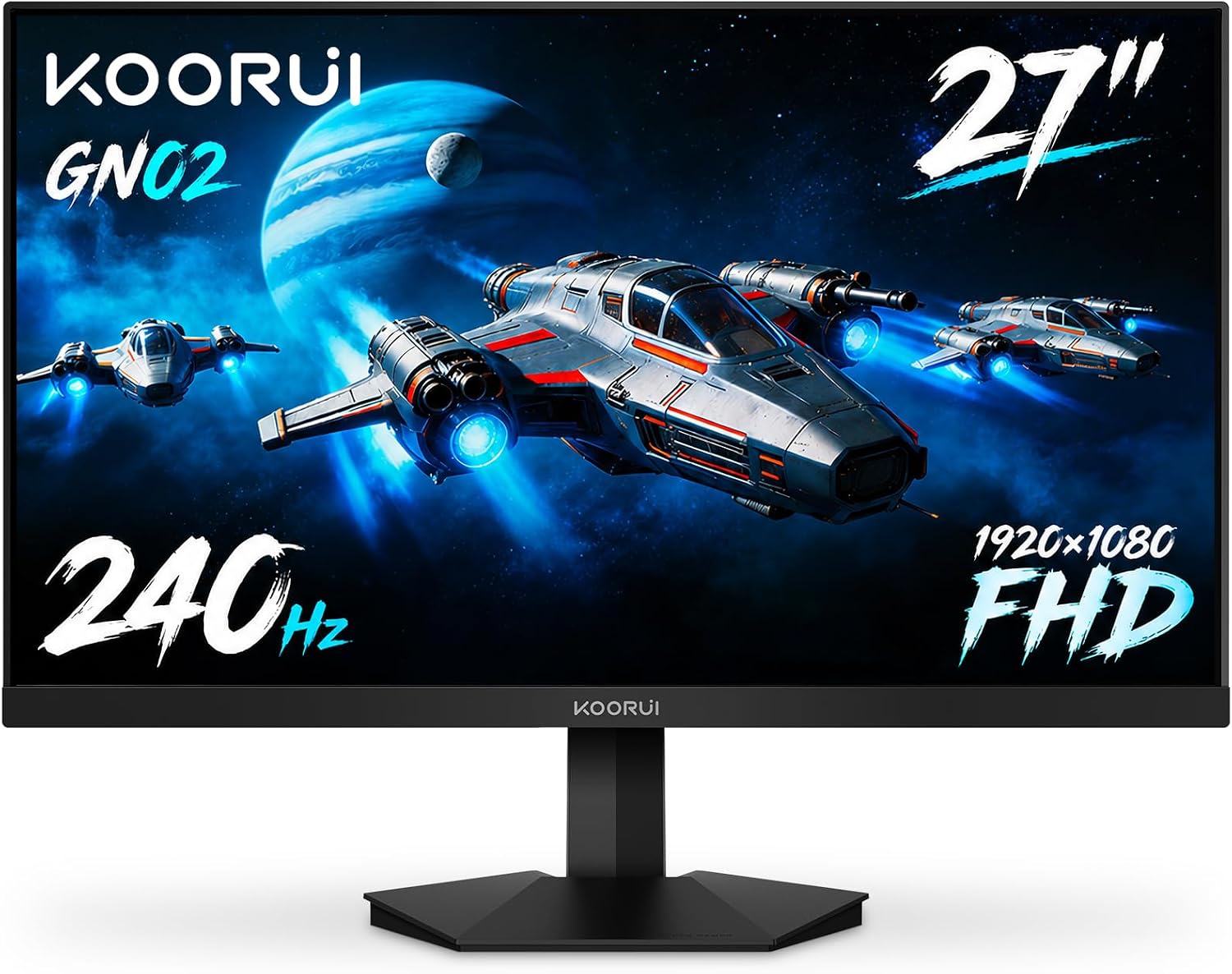 KOORUI GN02 27インチ 240Hz ゲーミングモニター FHD KOORUI GN02 – 27 inch FHD 240 Hz VA Gaming Monitor – KOORUI US