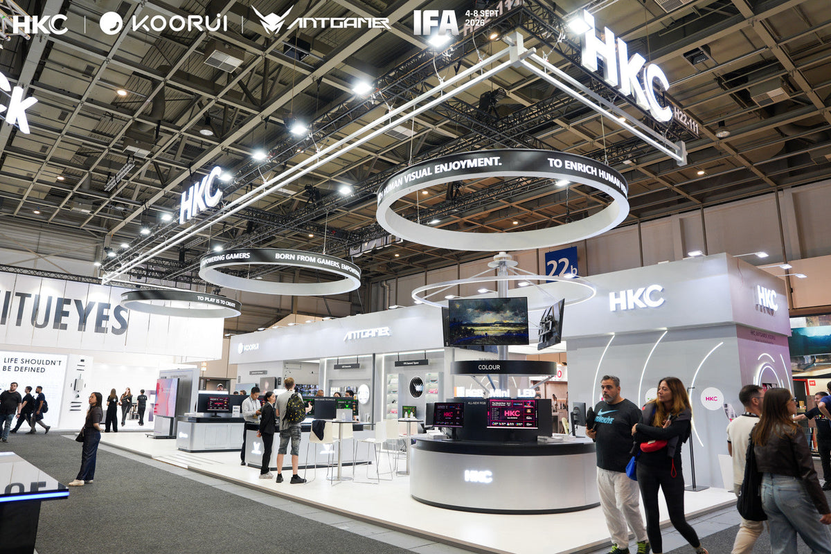 HKC, KOORUI and ANTGAMER exhibition booth at IFA 2026 in Berlin