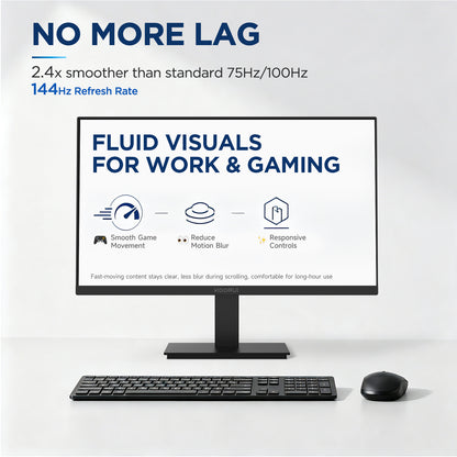 KOORUI 24 inch Computer Monitor, 144Hz FHD VA for Study, Work & Play E2412K