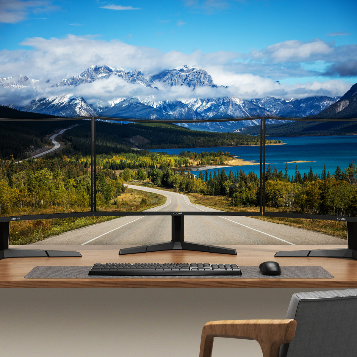 KOORUI 24 inch Curved Gaming Monitor 180Hz FHD 1080P, 1ms 1500R Display 24E6CA