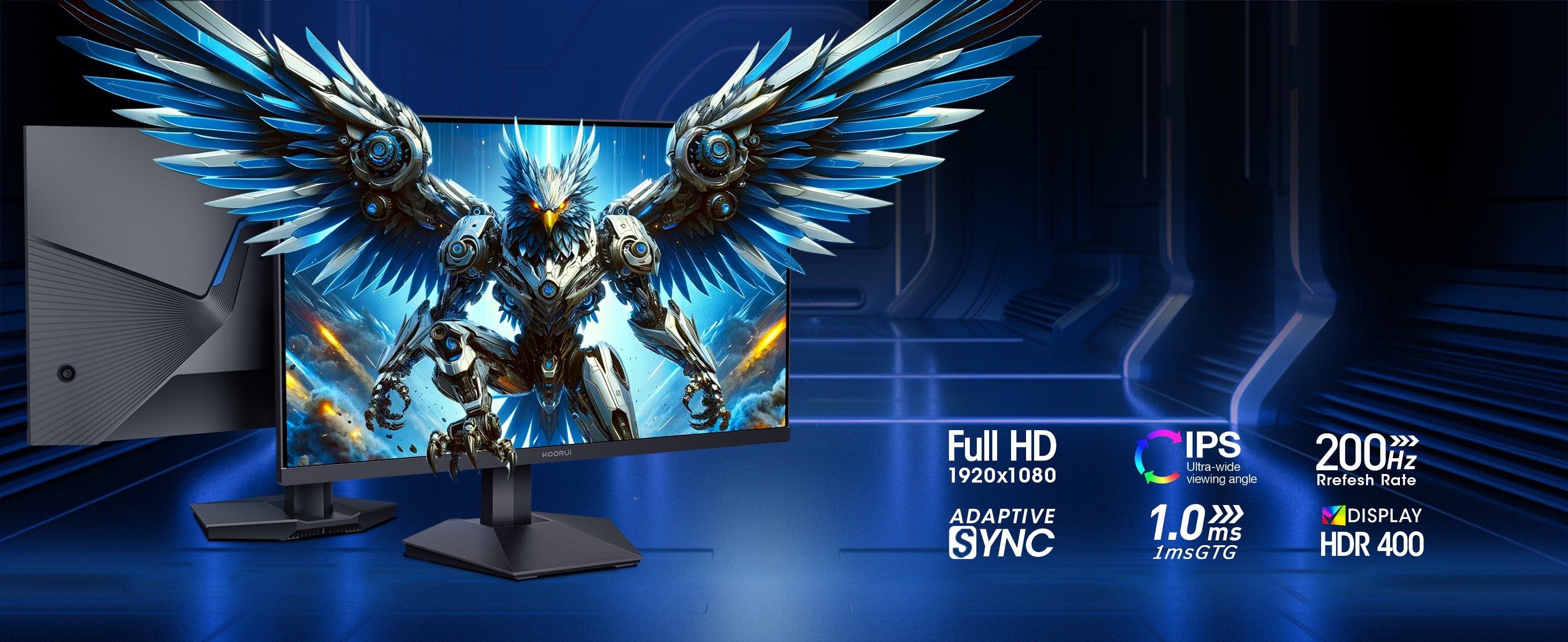 Koorui 25 Inch FHD 200Hz IPS Gaming Monitor with 99% sRGB – KOORUI US