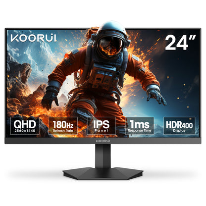 KOORUI 24" 1440p Gaming Monitor, 180Hz 2K QHD Computer Monitor, New Pc Monitor, G2421V