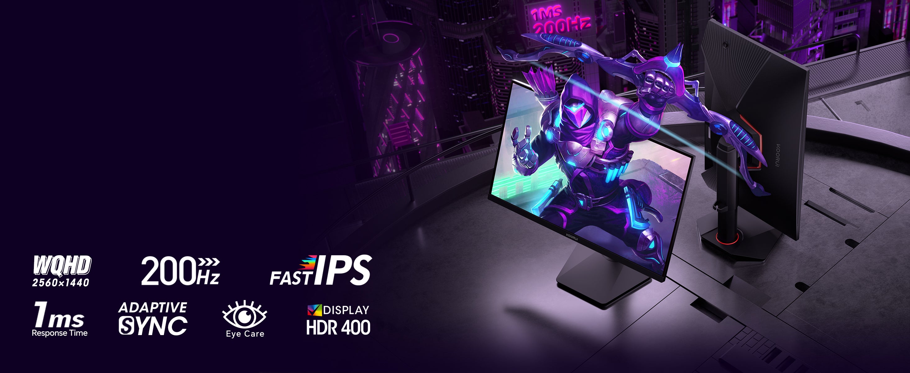 KOORUI G2722P 27-inch IPS QHD 200Hz Gaming Monitor – KOORUI US