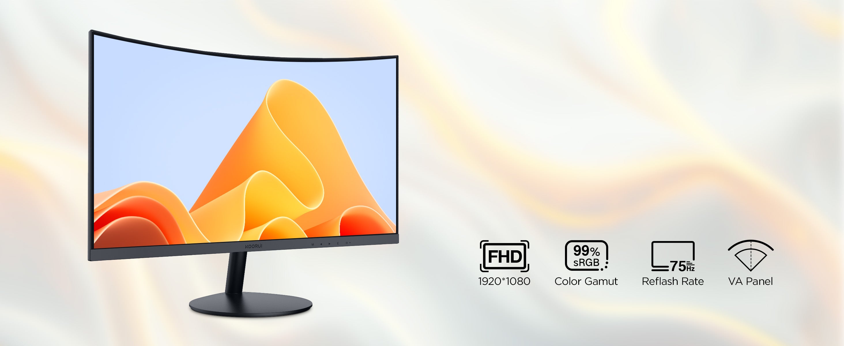 KOORUI 27N5CA 27-inch VA FHD 75Hz Curved Gaming Monitor – KOORUI US