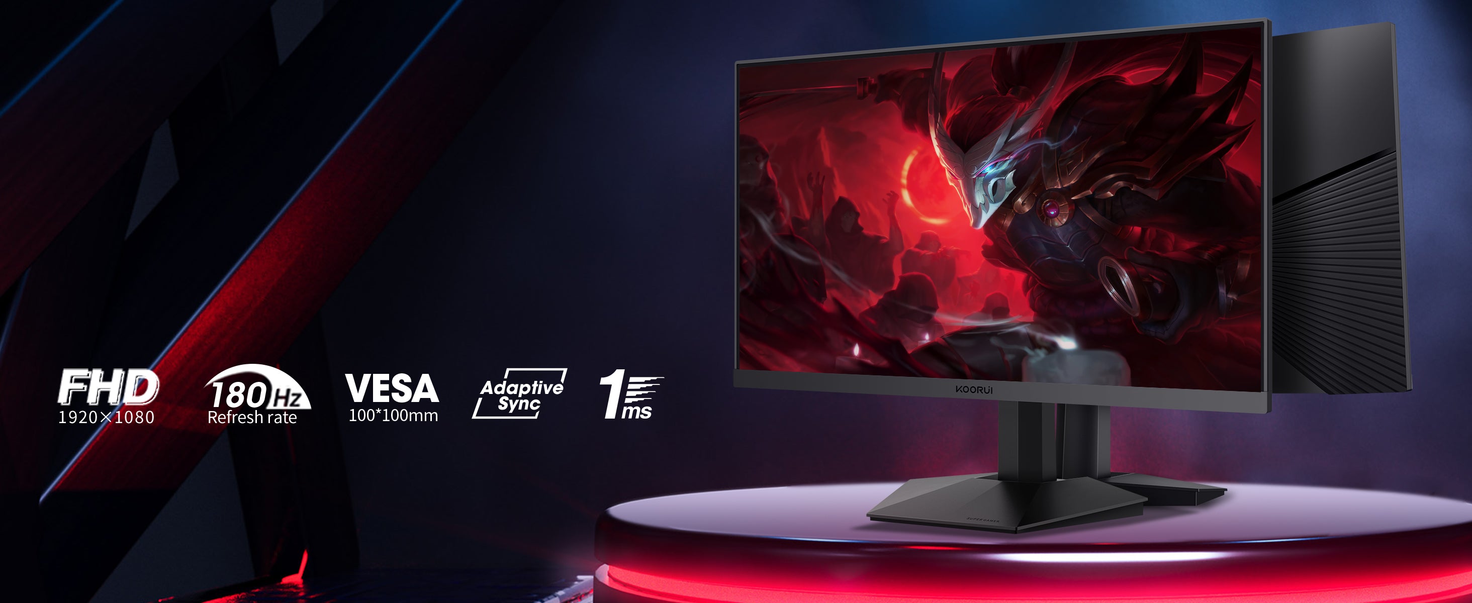 KOORUI 25E3A 24.5-inch VA FHD 180Hz Gaming Monitor – KOORUI US