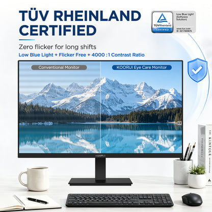 KOORUI 24 inch Computer Monitor, 144Hz FHD VA for Study, Work & Play E2412K