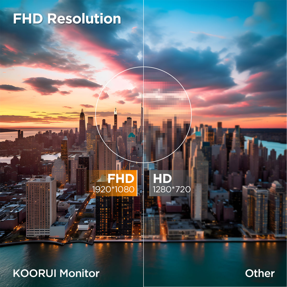 KOORUI 24 inch Curved Computer Monitor, FHD 100Hz VA 1500R PC Screen 24N5CA