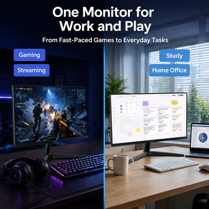 KOORUI 24 Inch Gaming Monitor, 180Hz 1080P VA Display with 3000:1 Contrast G2412V