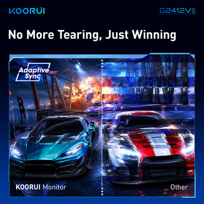 KOORUI 24 Inch Gaming Monitor, 180Hz 1080P VA Display with 3000:1 Contrast G2412V