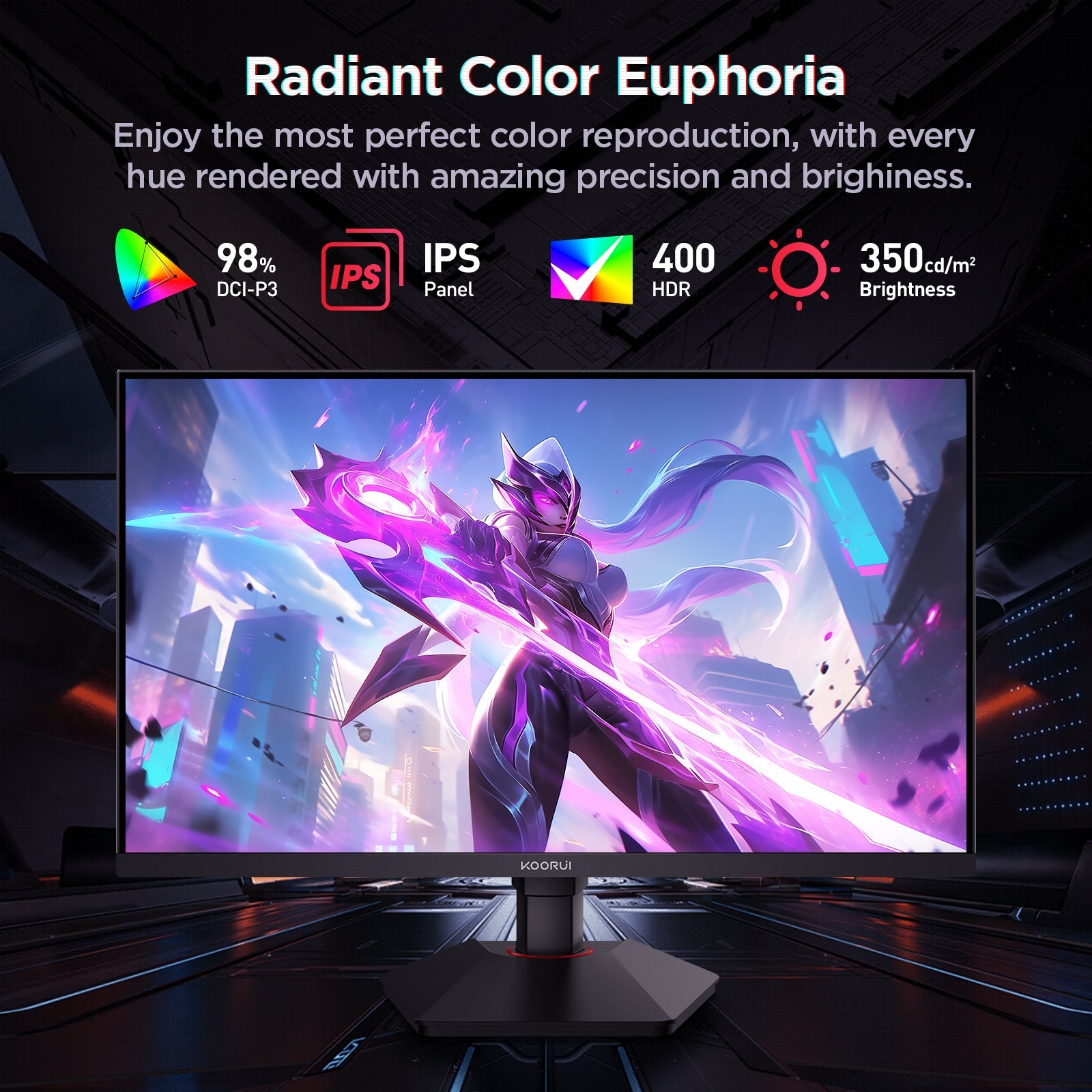KOORUI G2721E 27-inch IPS QHD 320Hz Gaming Monitor