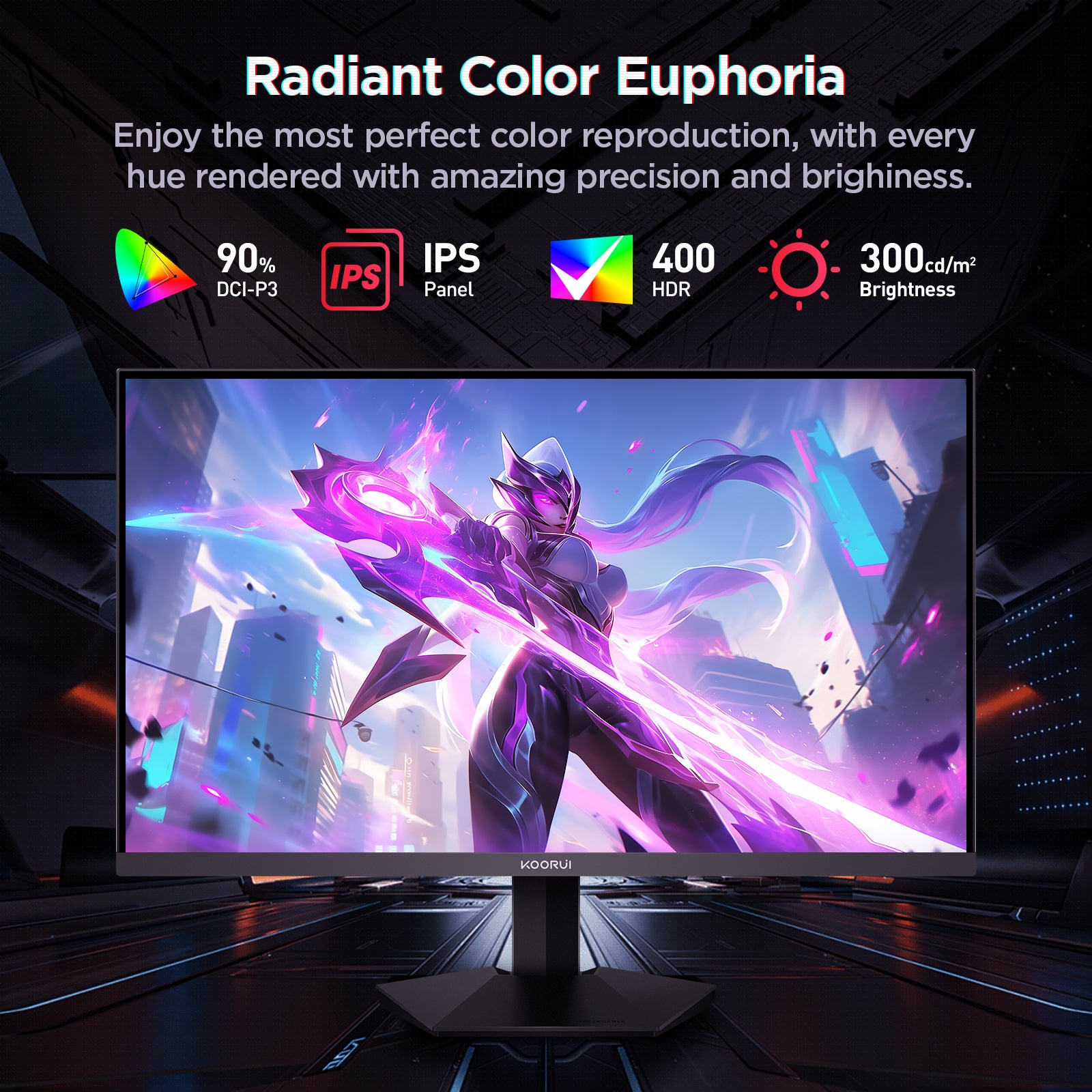 KOORUI G2721V 27-inch IPS QHD 180Hz Gaming Monitor