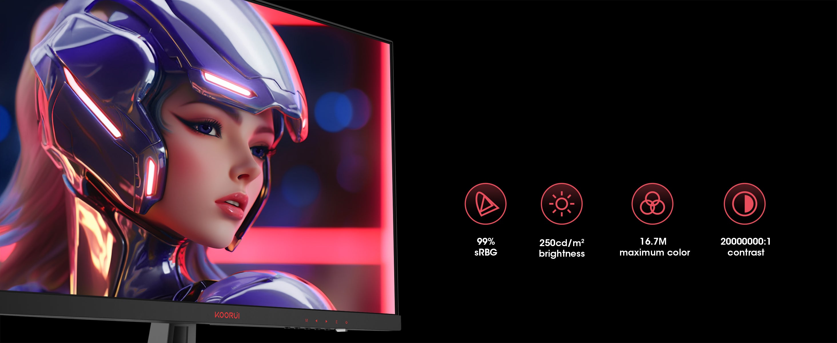 Koorui 24 Inch FHD 165Hz 1ms VA Gaming Monitor with AdaptiveSync