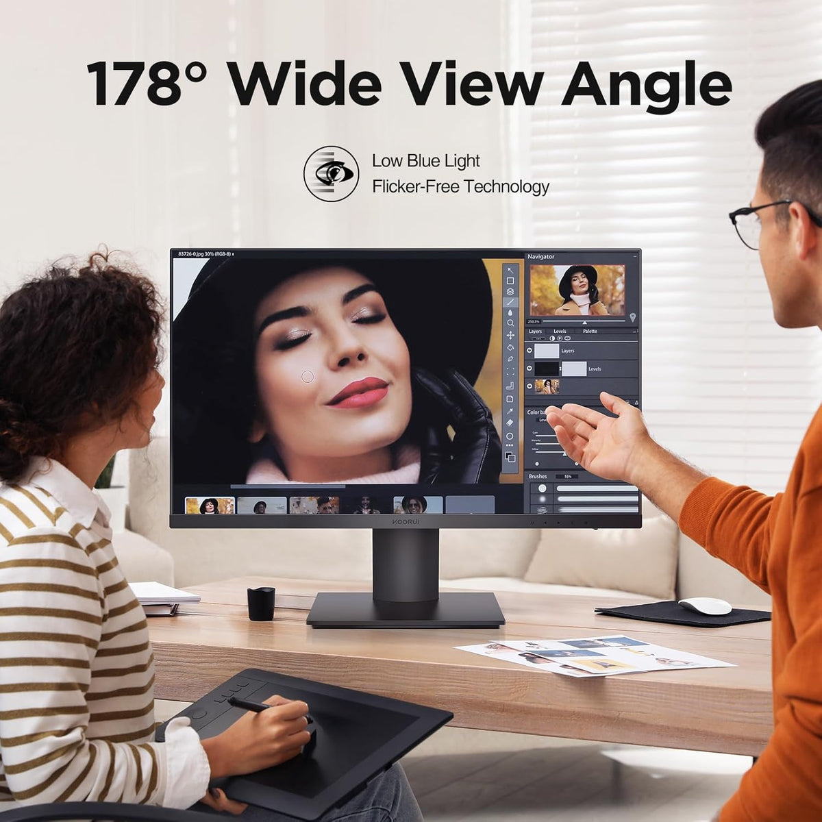 Monitor U Type Koorui 27 Inch 4K UHD IPS Monitor with HDR10 & Wide Color Gamut – KOORUI US