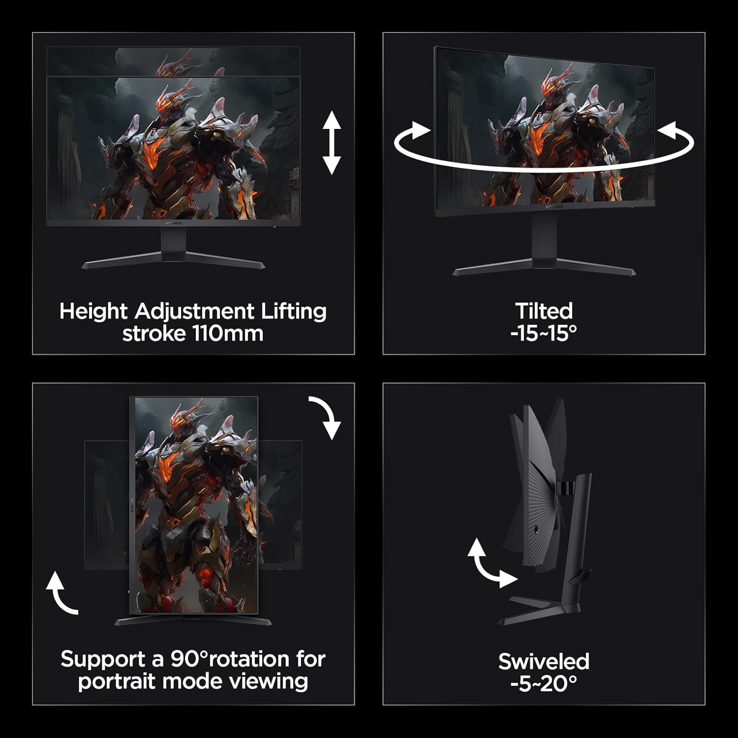 KOORUI 27E3Q 27-inch IPS QHD 170Hz Gaming Monitor