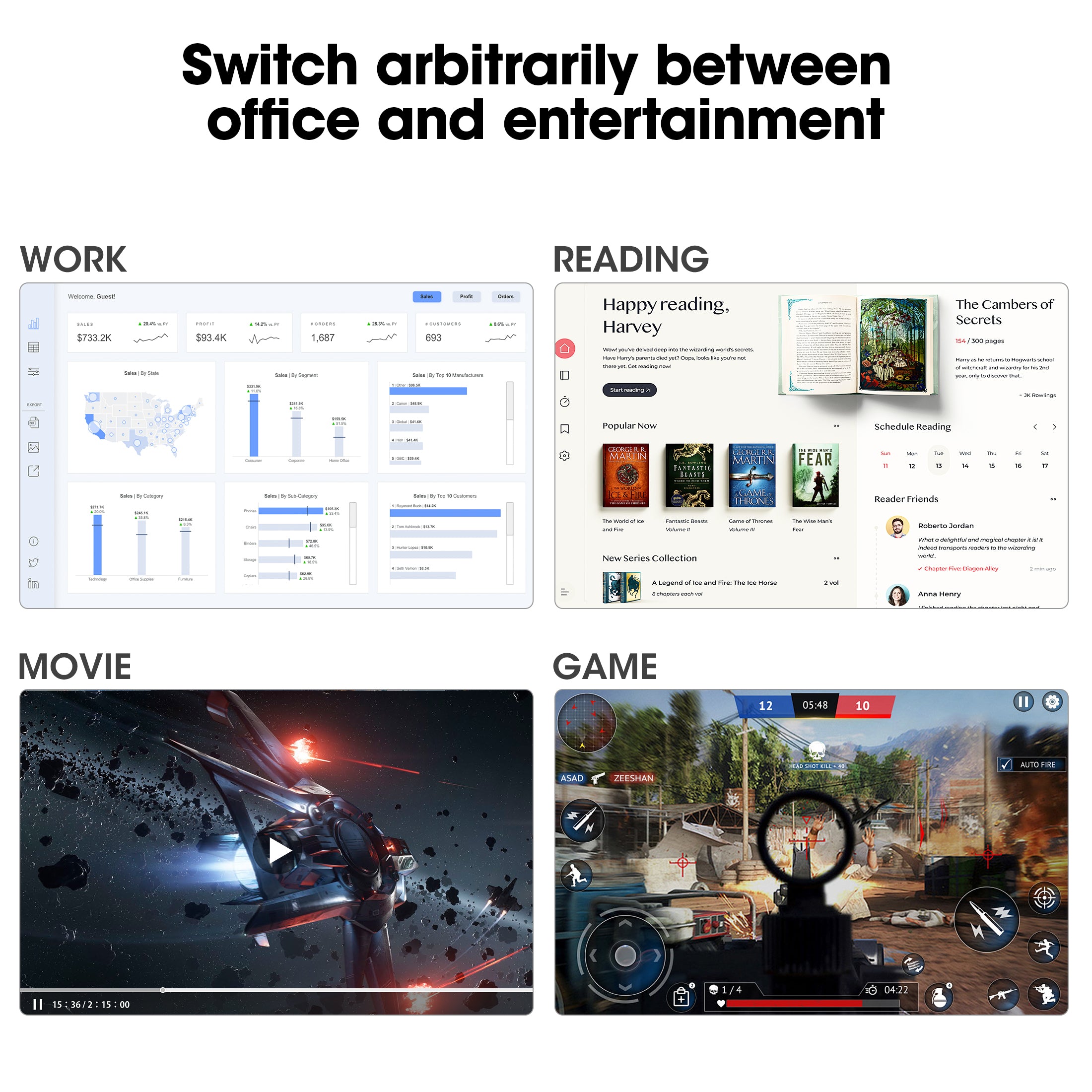KOORUI 24" FHD 1080P Gaming Monitor, 144Hz Computer Monitor, New, E2411K