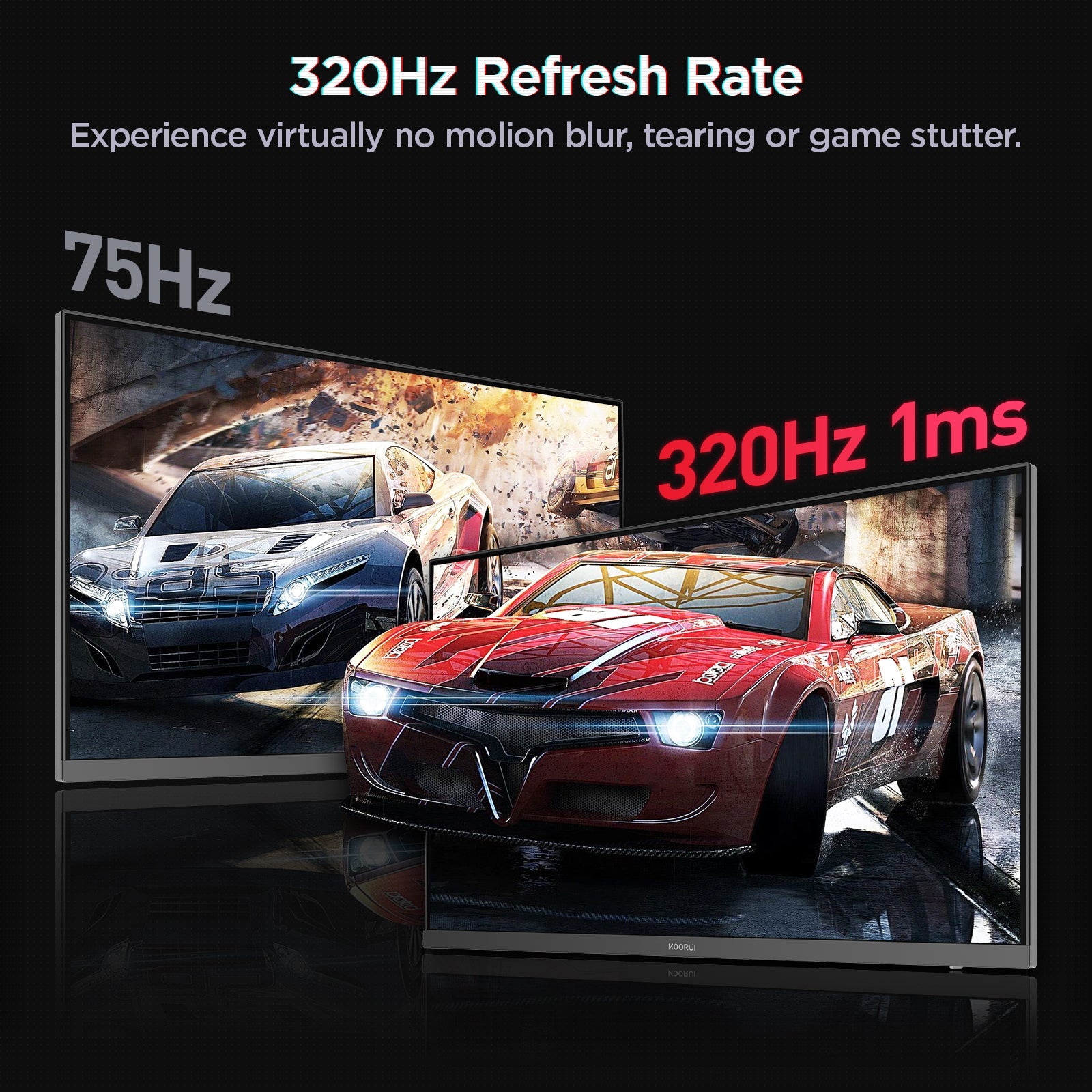 KOORUI G2721E 27-inch IPS QHD 320Hz Gaming Monitor