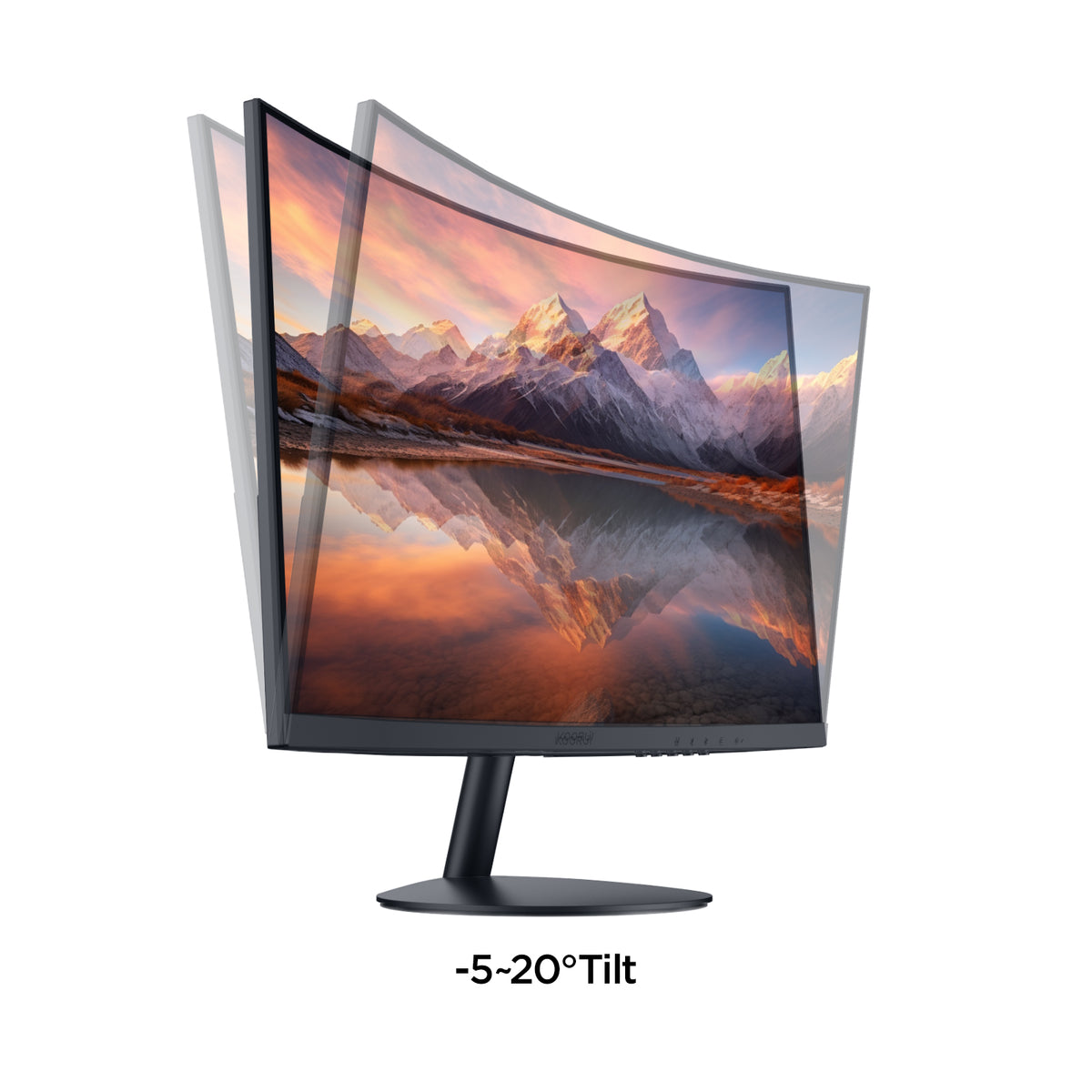 KOORUI 24 inch Curved Computer Monitor, FHD 100Hz VA 1500R PC Screen 24N5CA