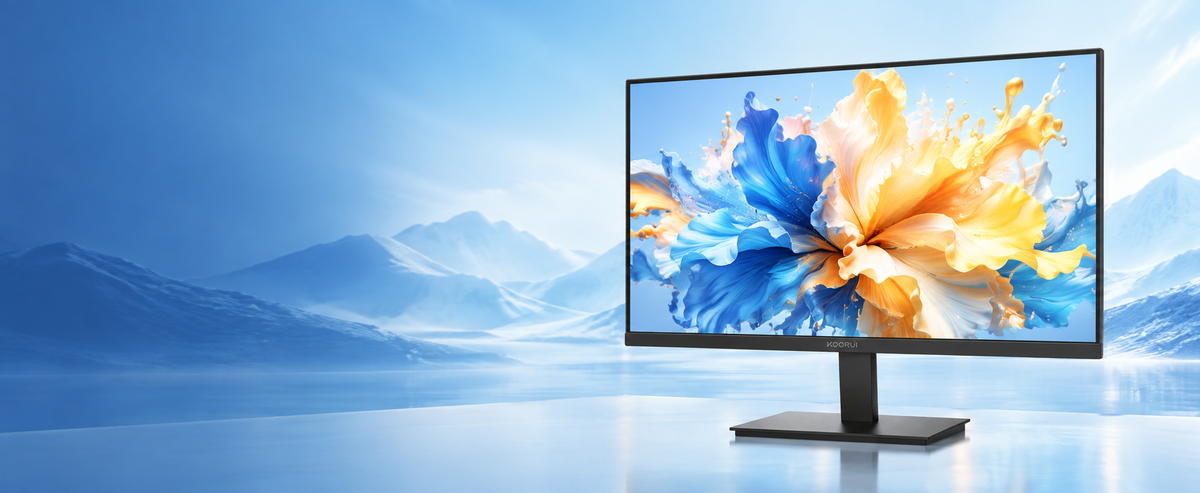 KOORUI 24'' FHD 1920×1080p Computer Monitor, 100Hz PC Monitor, HDMI&VGA VESA, E2412F WAL